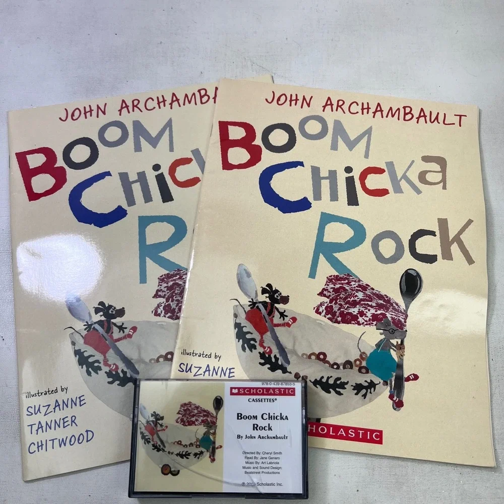 Boom Chicka Rock John Archambault Scholastic Book and Cassette Set Lot of 3